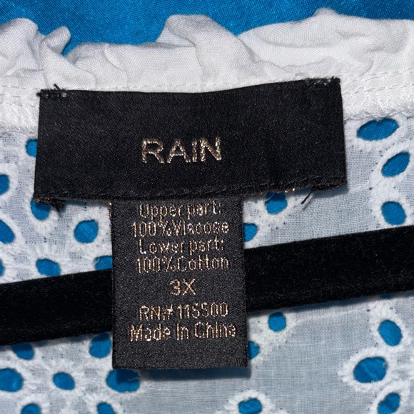 Rain White Eyelet Boho Peasant Top women’s size 3X - Picture 2 of 15